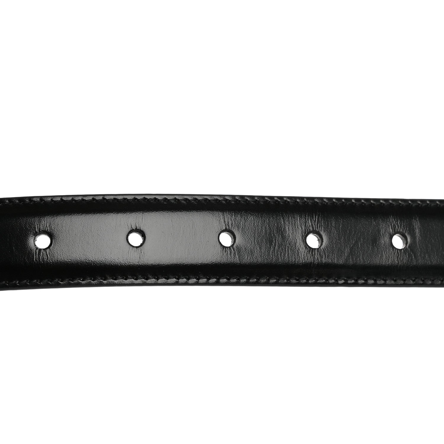 Celine Box Calfskin Reversible 25mm Triomphe Belt 80 32 Black White Cotton 6 of 8