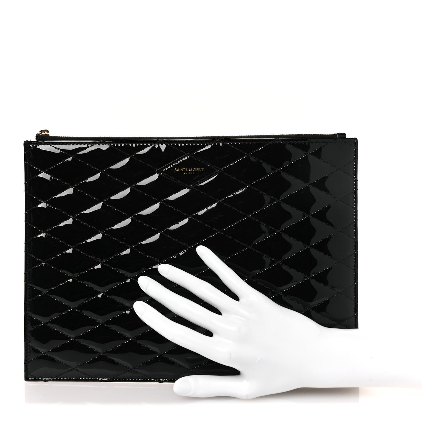 Patent Quilted iPad Case Black