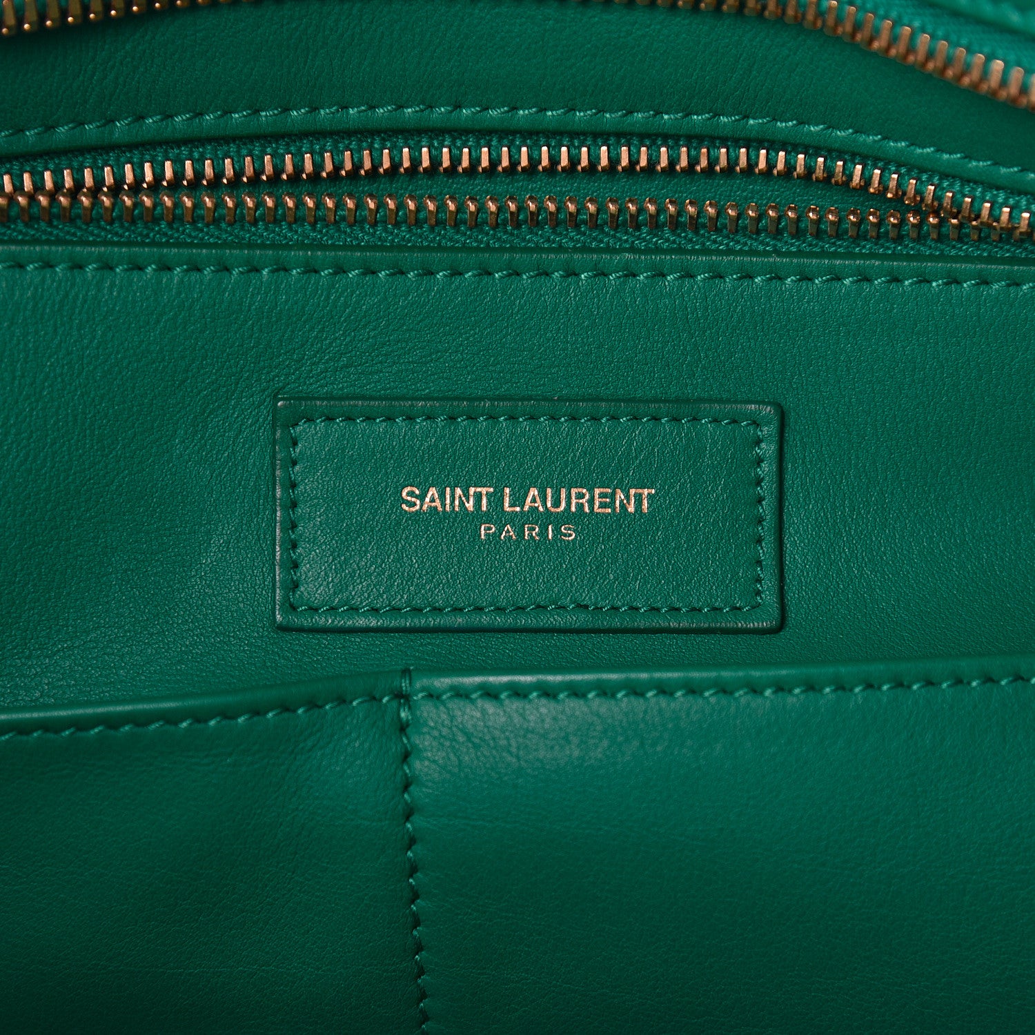 Saint Laurent Calfskin Medium Classic Y Cabas Green 6 of 12