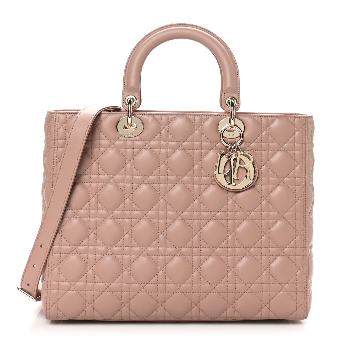 Lambskin Cannage Large Lady Dior Fard