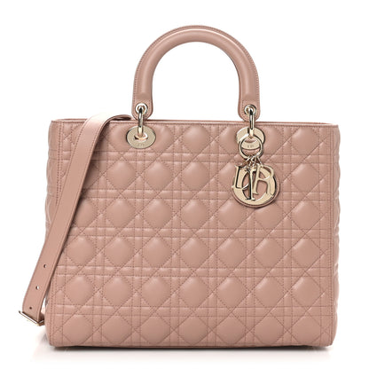 Christian Dior Lambskin Cannage Large Lady Dior Fard 1 of 10
