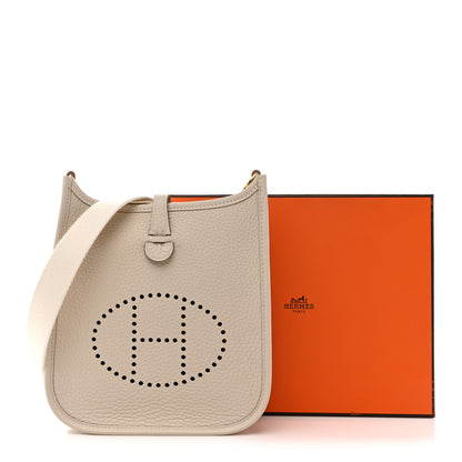 Hermes Taurillon Clemence Amazone Evelyne TPM Craie White 11 of 11