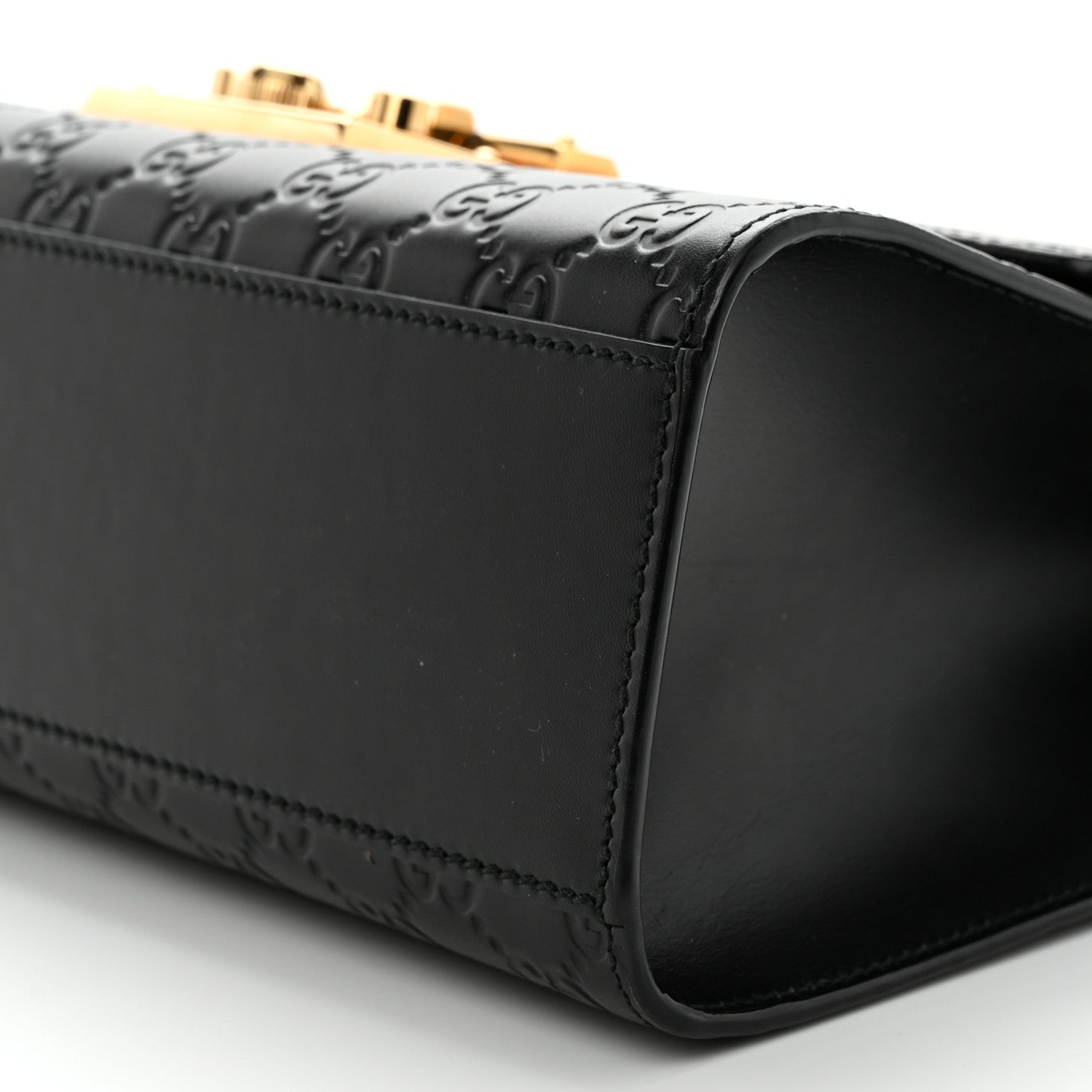 Gucci Guccissima Medium Padlock Shoulder Bag Black 10 of 10