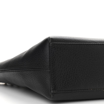 Valentino Garavani Grained Calfskin Small Rockstud Shoulder Tote Black 9 of 10