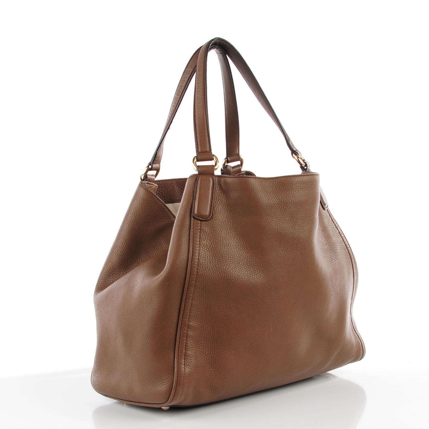 Gucci Pebbled Calfskin Medium Soho Shoulder Bag Brown 3 of 8