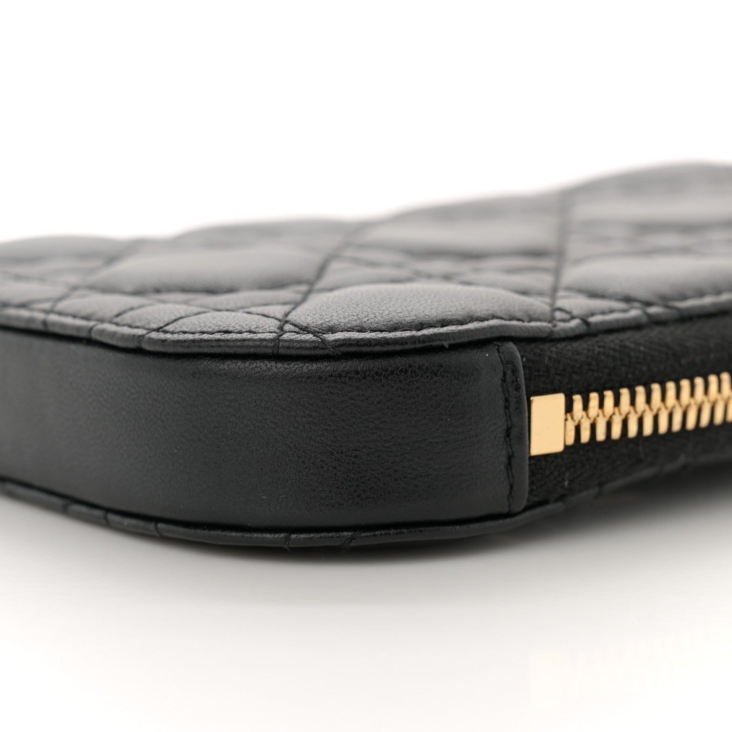 Christian Dior Lambskin Cannage Lady Dior Phone Holder Black 10 of 12