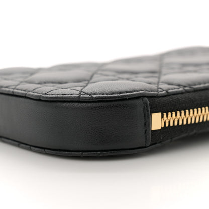 Christian Dior Lambskin Cannage Lady Dior Phone Holder Black 10 of 12
