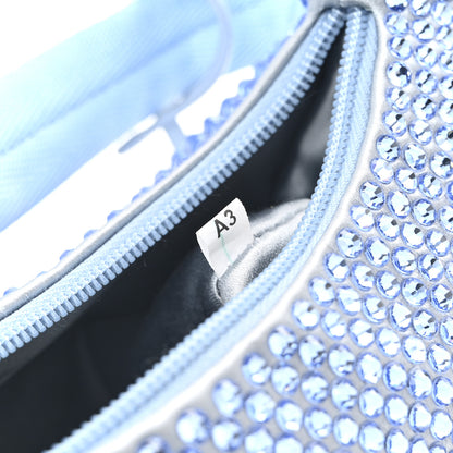 Prada Satin Crystal Mini Re-Edition 2000 Bag Celeste 8 of 12