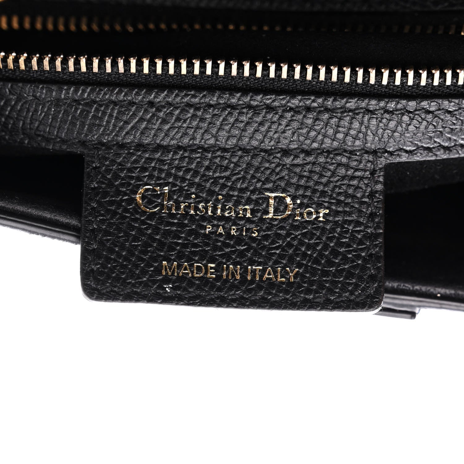 Christian Dior Grained Calfskin Saddle Bag Black 6 of 11
