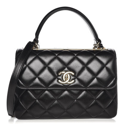 Chanel Lambskin Quilted Small Trendy CC Dual Handle Flap Bag Black 1 of 10