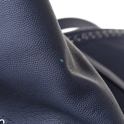 Chanel Grained Calfskin Large Coco Eyelets Shopping Tote Navy 10 of 10