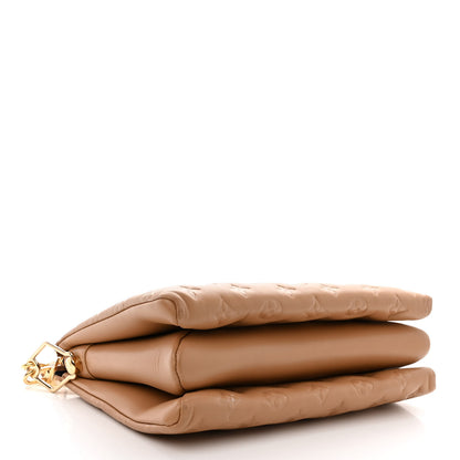 Louis Vuitton Lambskin Embossed Monogram Coussin PM Camel 4 of 11