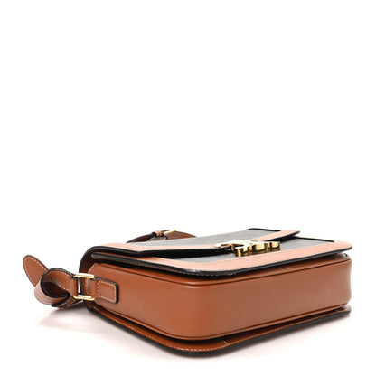 Celine Triomphe Canvas Calfskin Medium Triomphe Bag Tan 4 of 9