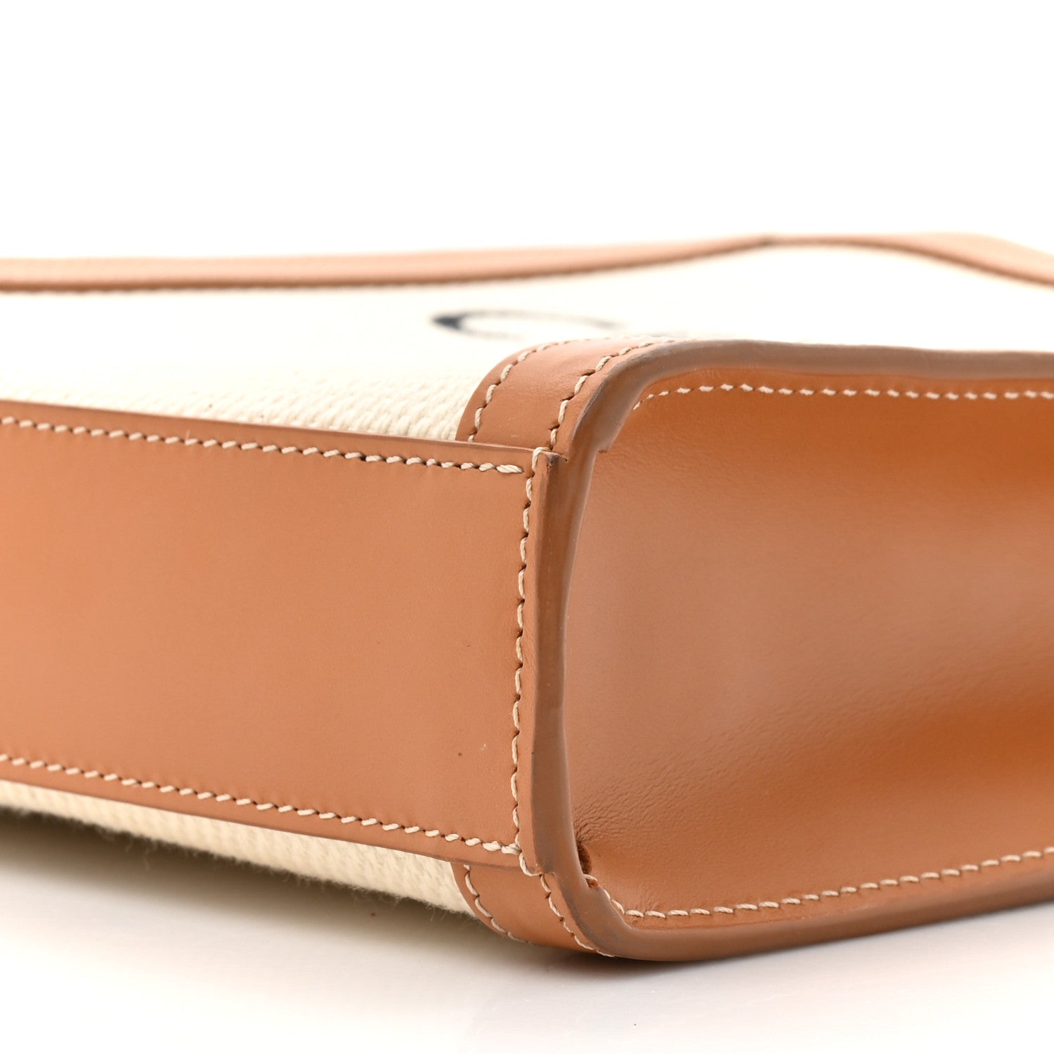 Celine Canvas Calfskin Mini Vertical Cabas Natural Tan 8 of 13