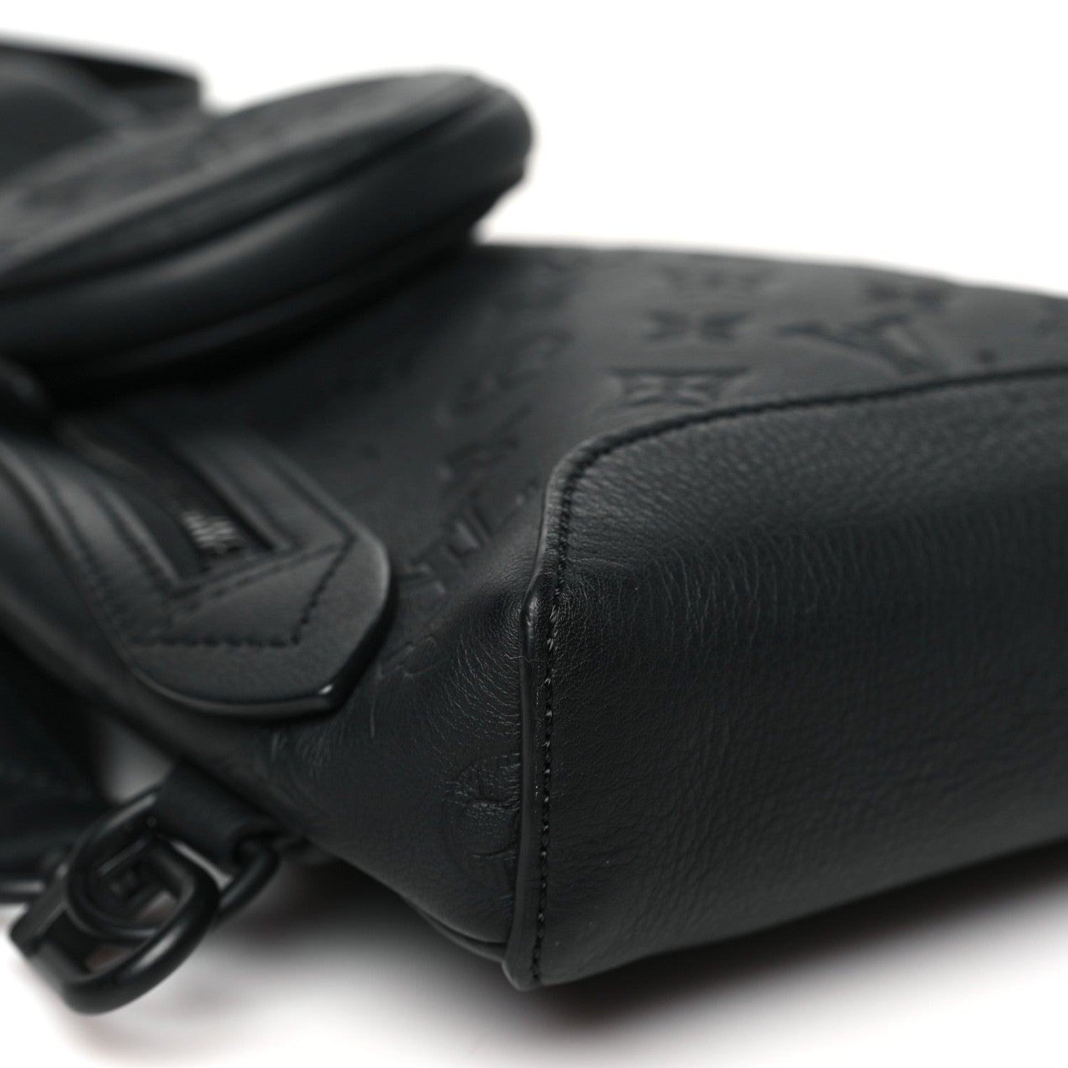 Louis Vuitton Calfskin Shadow Monogram Duo Slingbag Black 9 of 10