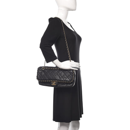 Chanel Calfskin Quilted Medium Chain Me Flap Black 2 of 10