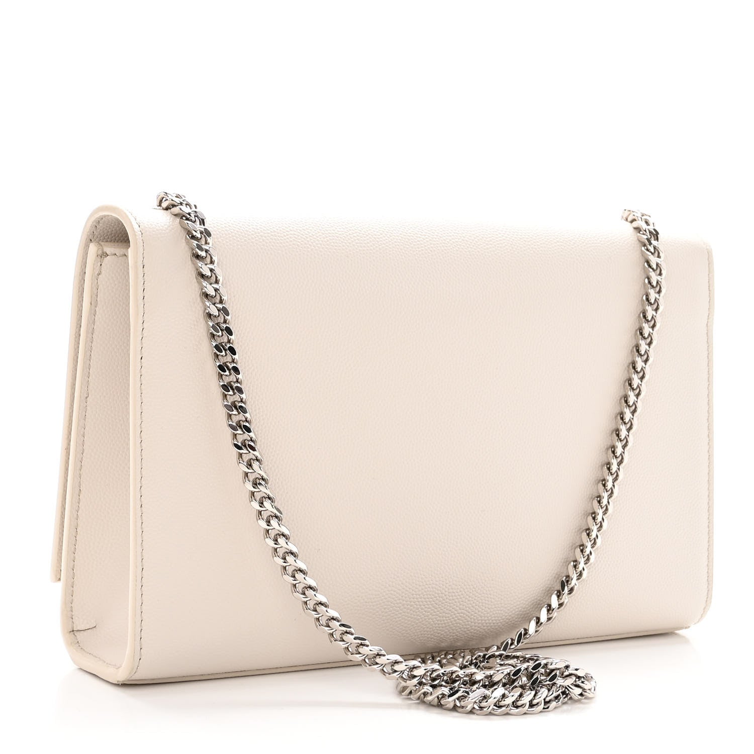 Saint Laurent Smooth Calfskin Medium Classic Monogram Kate Tassel Satchel White 3 of 10
