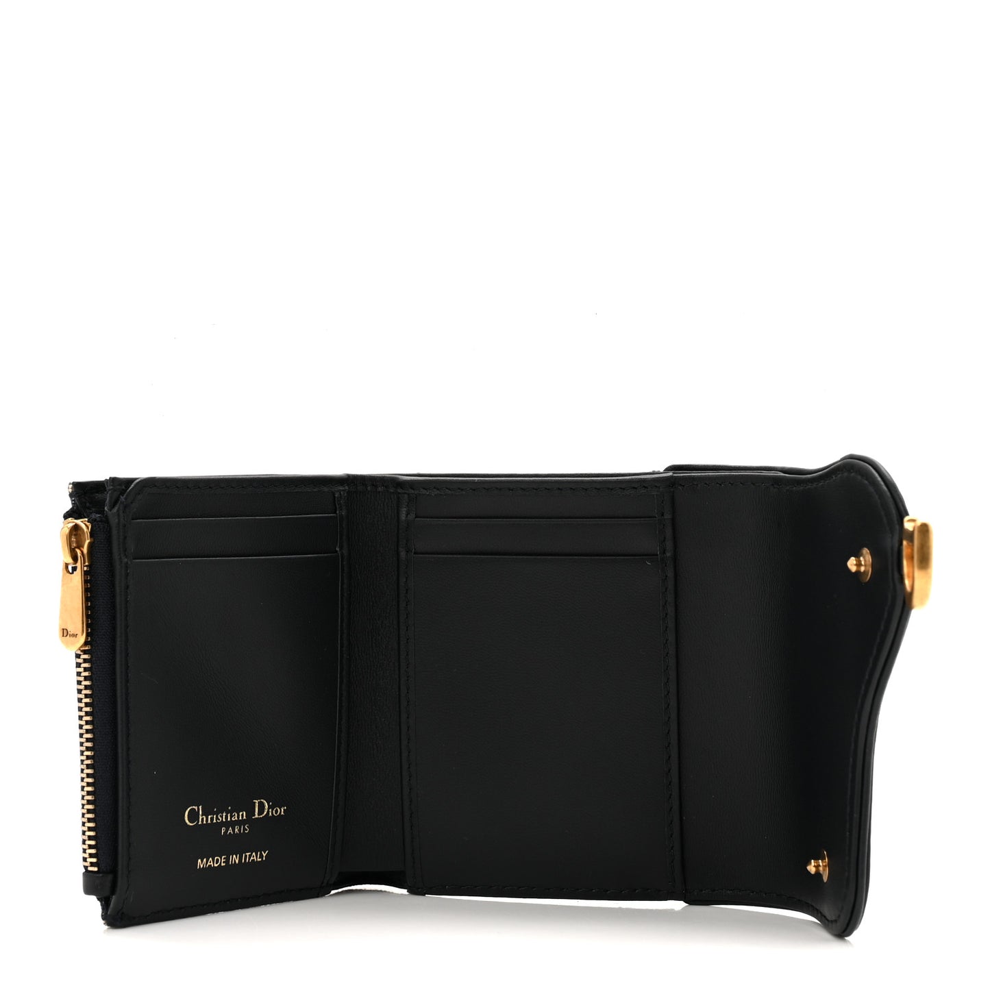 Smooth Calfskin Oblique Saddle Lotus Wallet Blue
