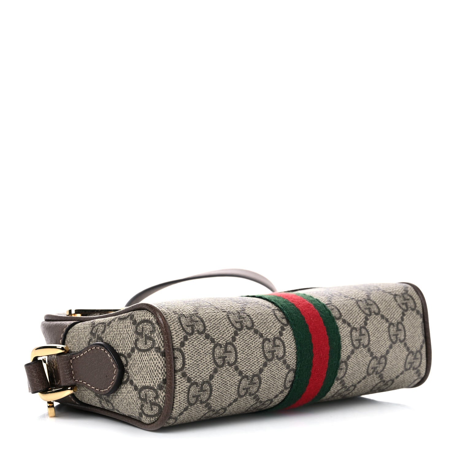 Gucci GG Supreme Monogram Web Mini Ophidia Shoulder Bag Brown 4 of 9