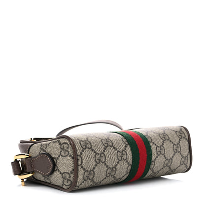 Gucci GG Supreme Monogram Web Mini Ophidia Shoulder Bag Brown 4 of 9