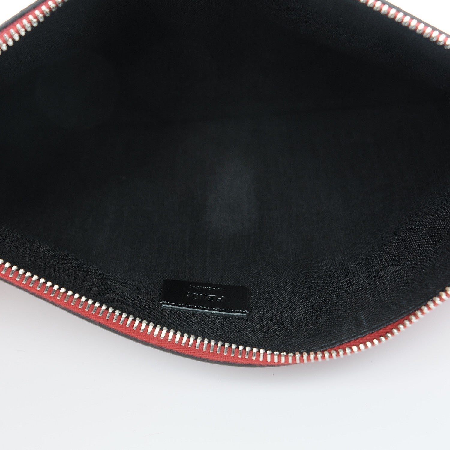 Fendi Calfskin Faces Pouch Rosso 5 of 9