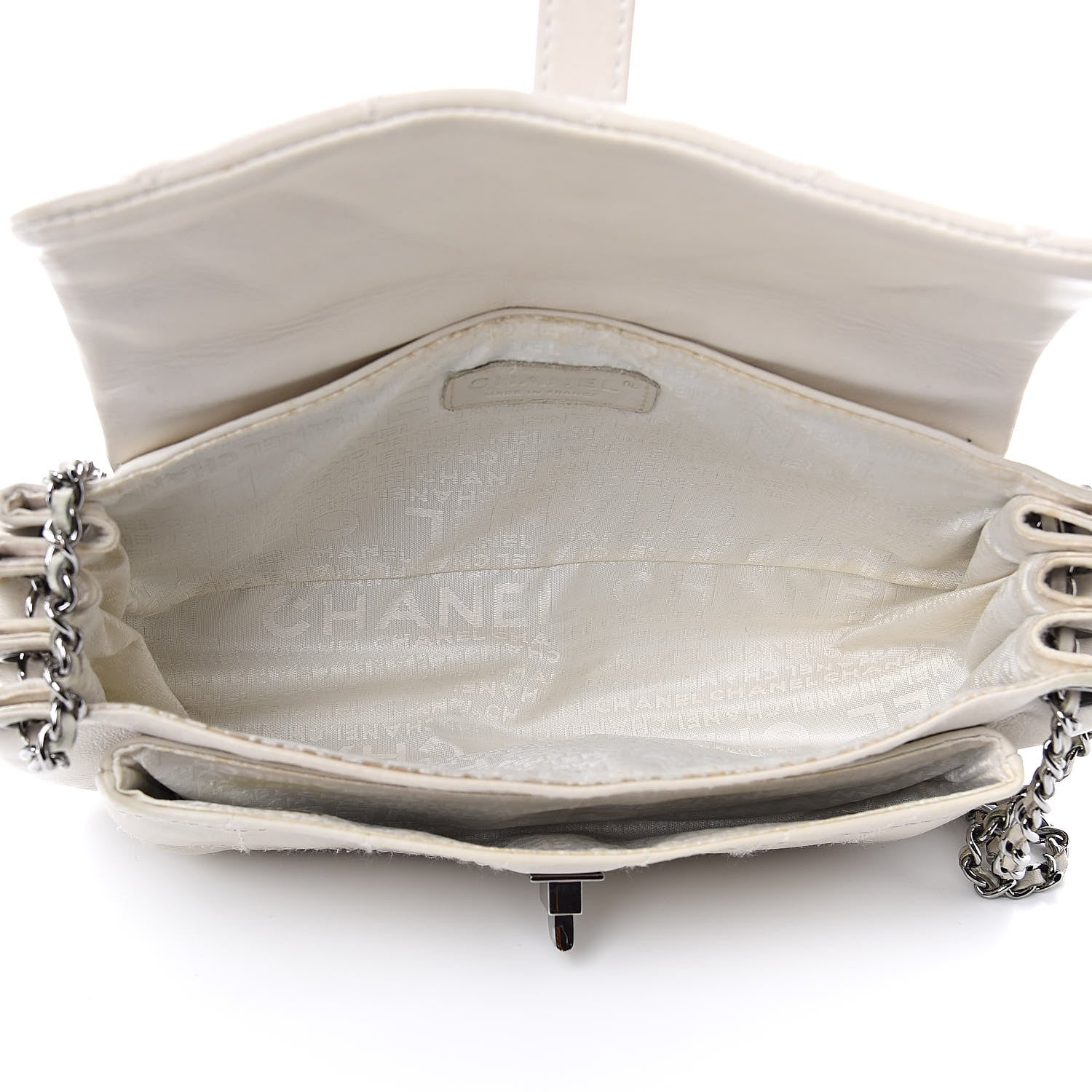 Chanel Lambskin Quilted Accordion Mademoiselle Flap White 5 of 17