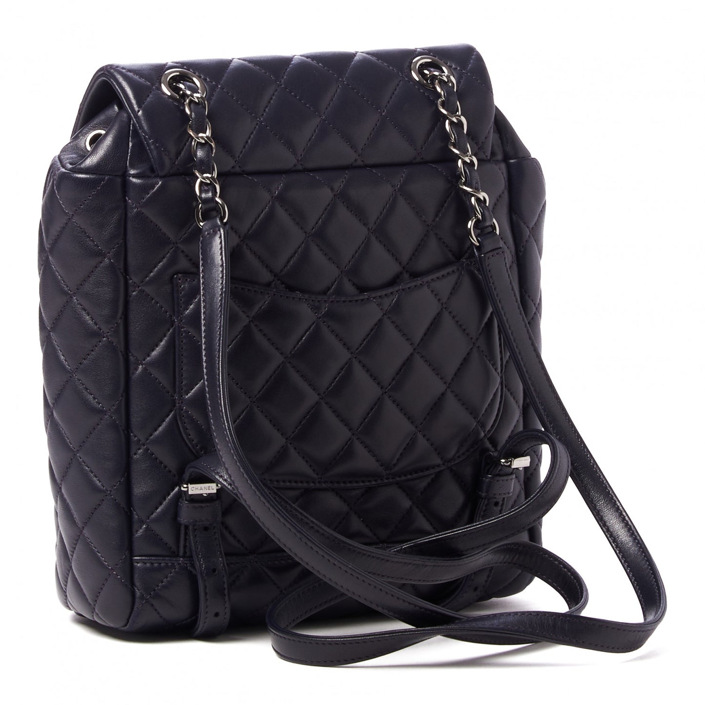 Lambskin Quilted Small Urban Spirit Backpack Navy