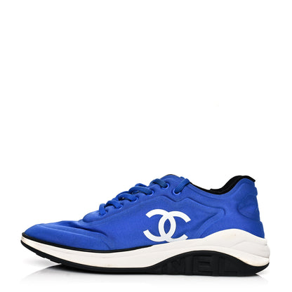 Chanel Mesh Lycra Thermoplastic Mens Sneakers 43 Blue 1 of 11