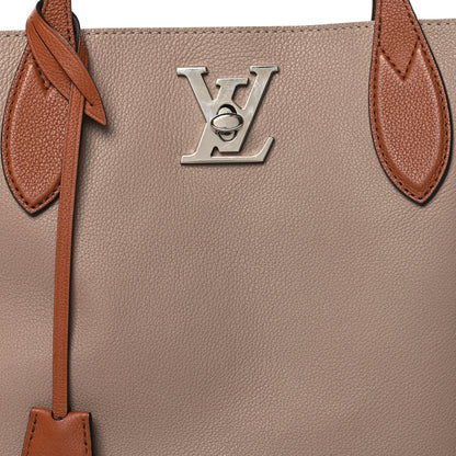 Louis Vuitton Calfskin Lockme Go Tote Vison 7 of 9