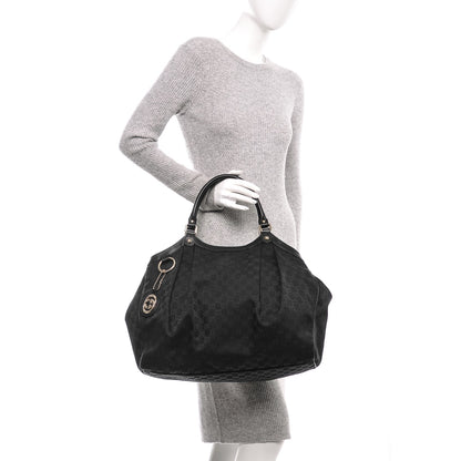 Gucci Monogram Large Sukey Tote Black 2 of 13