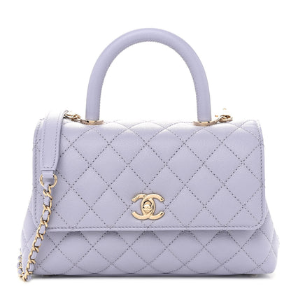 Chanel Caviar Quilted Mini Coco Handle Flap Light Purple 1 of 10