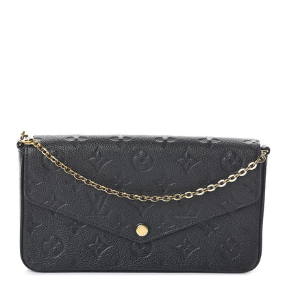 Louis Vuitton Empreinte Pochette Felicie Chain Wallet Black 1 of 8
