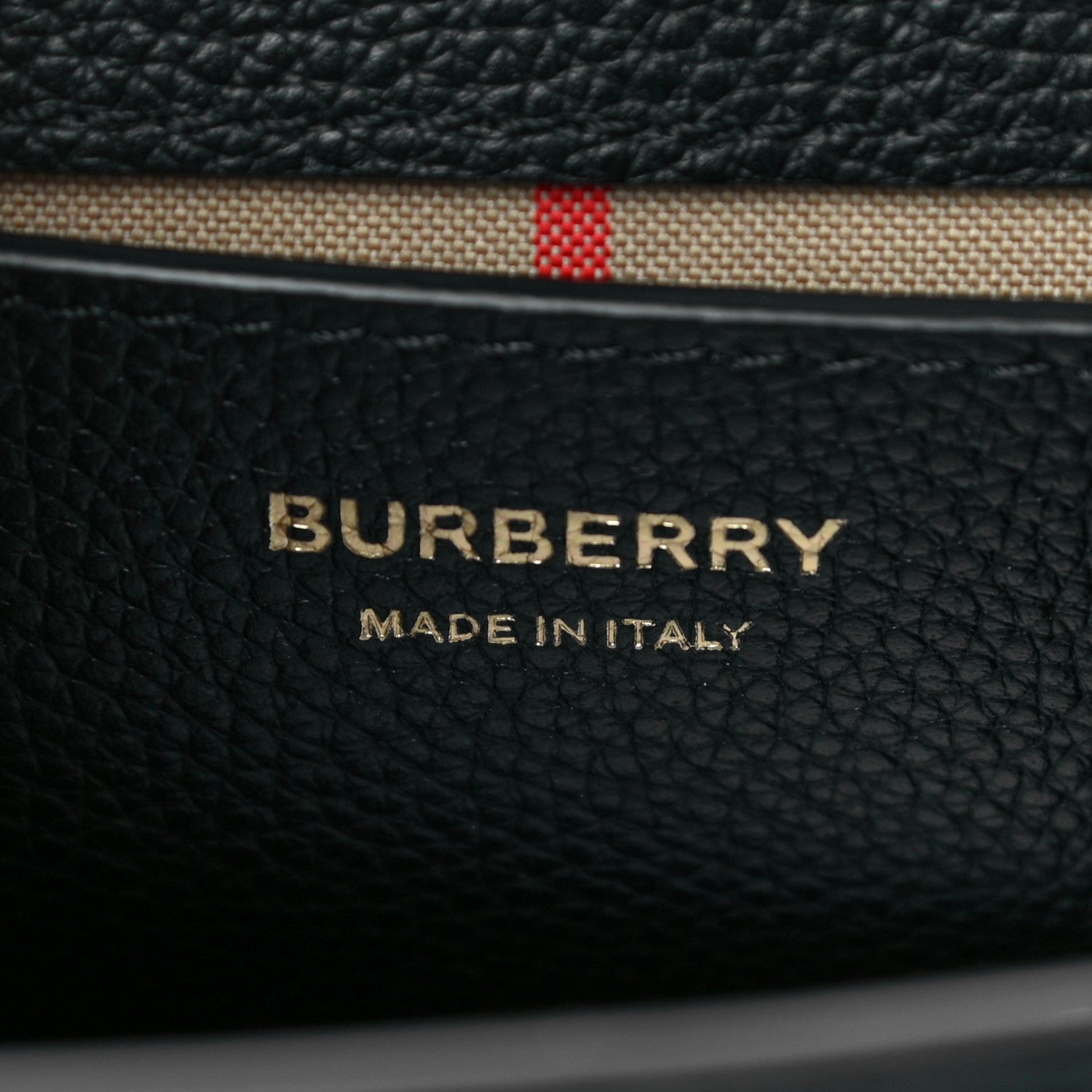 Burberry Grainy Calfskin Vintage Check Note Crossbody Bag Black 6 of 11