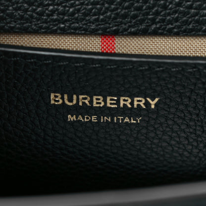 Burberry Grainy Calfskin Vintage Check Note Crossbody Bag Black 6 of 11
