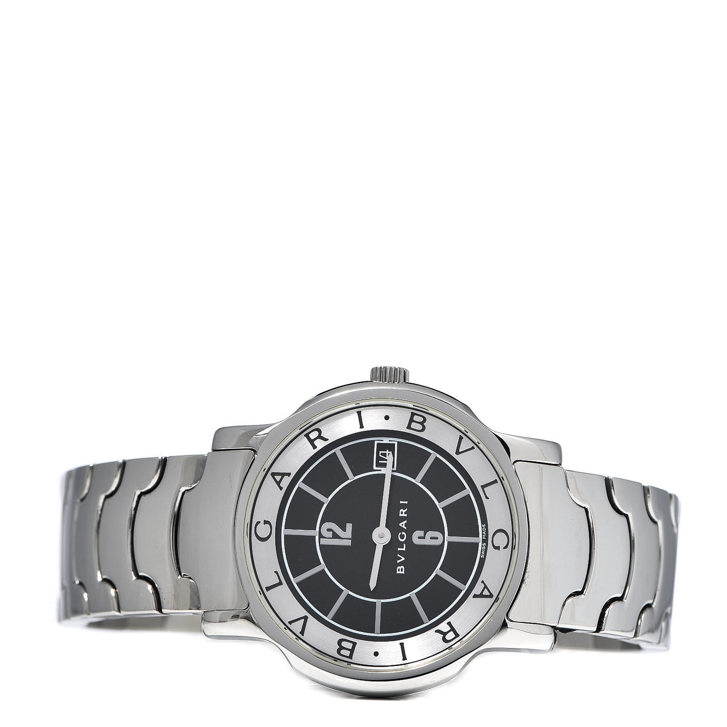 Stainless Steel 35mm Solotempo Quartz Watch Black