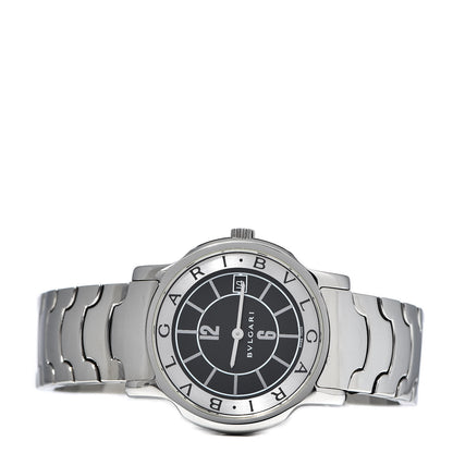 Bulgari Stainless Steel 35mm Solotempo Quartz Watch Black 3 of 6