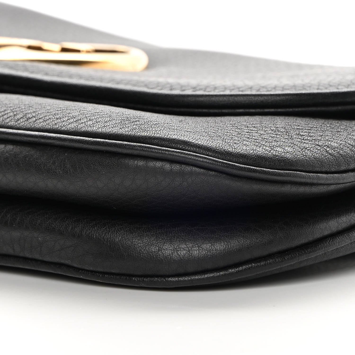 Gucci Calfskin Medium 1973 Chain Shoulder Bag Black 10 of 11