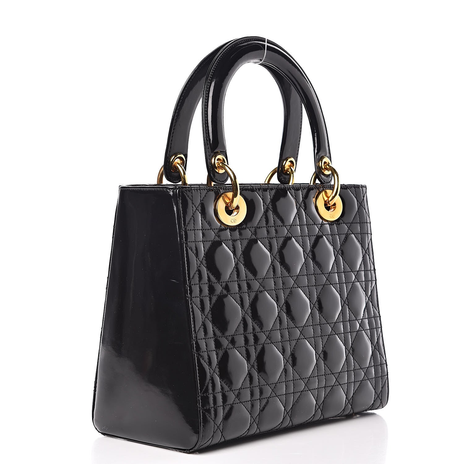 Christian Dior Patent Cannage Medium Lady Dior Black 3 of 11