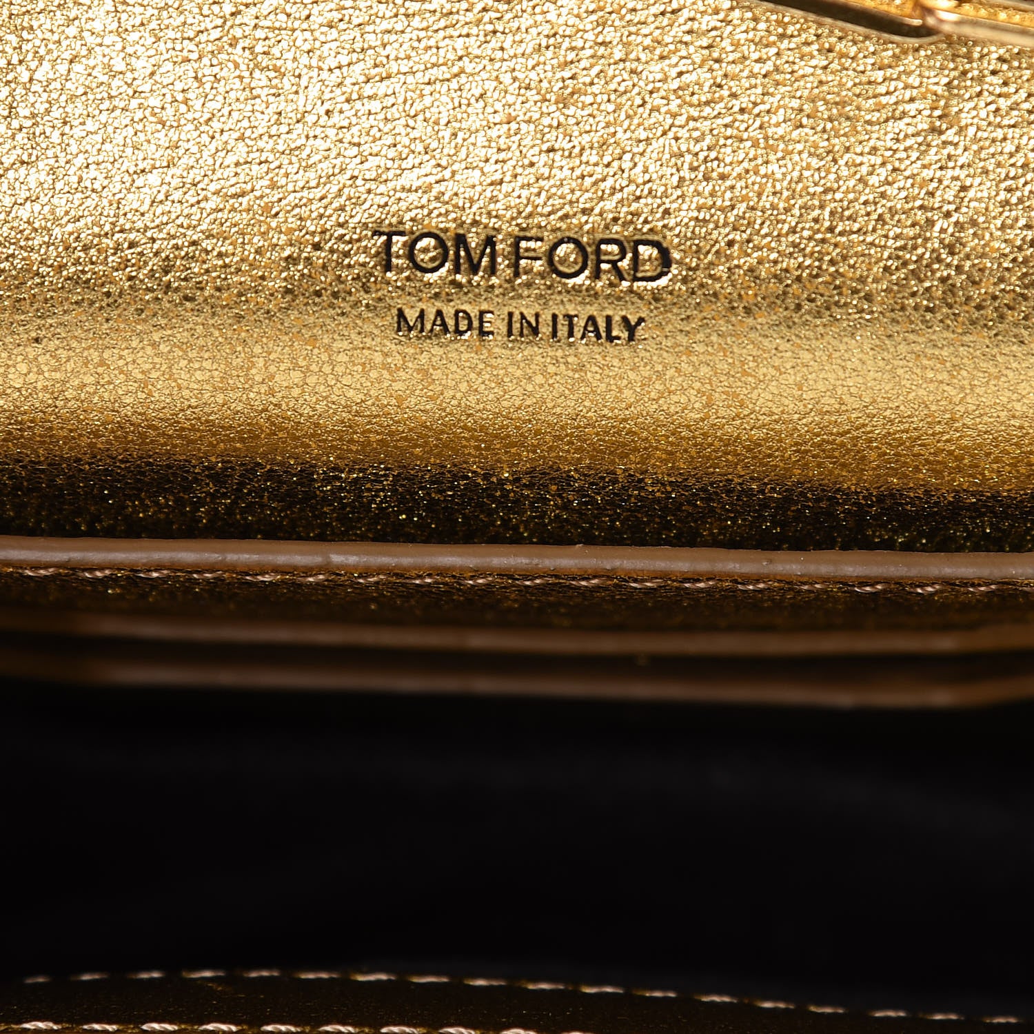 Tom Ford Metallic Calfskin Icon Disco Bag Gold 6 of 14