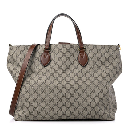 Gucci Soft GG Supreme Monogram Medium Crossbody Tote Beige Cuir 1 of 15