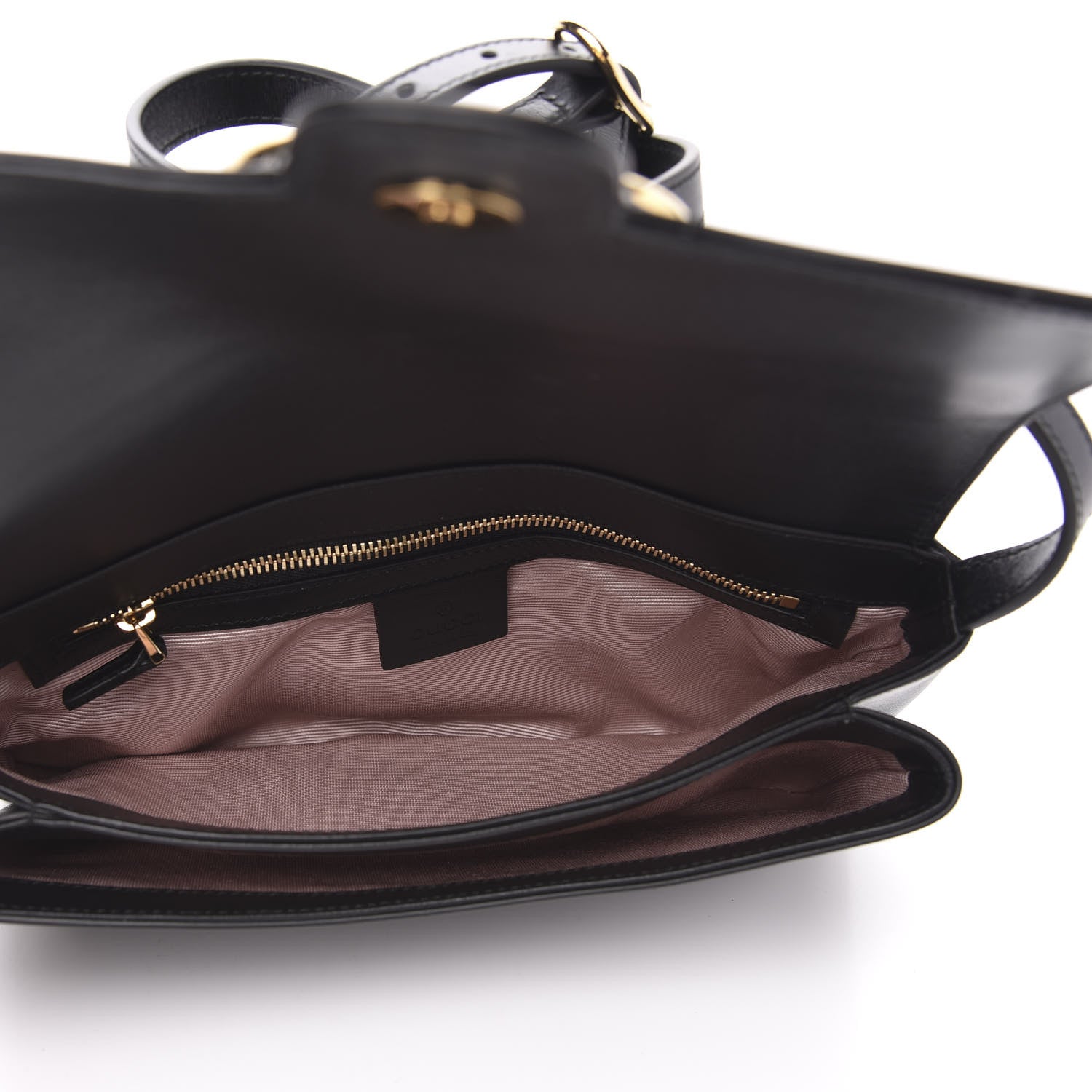 Gucci Vitello Palmellato Lux Small Arli Flap Shoulder Bag Black 5 of 10