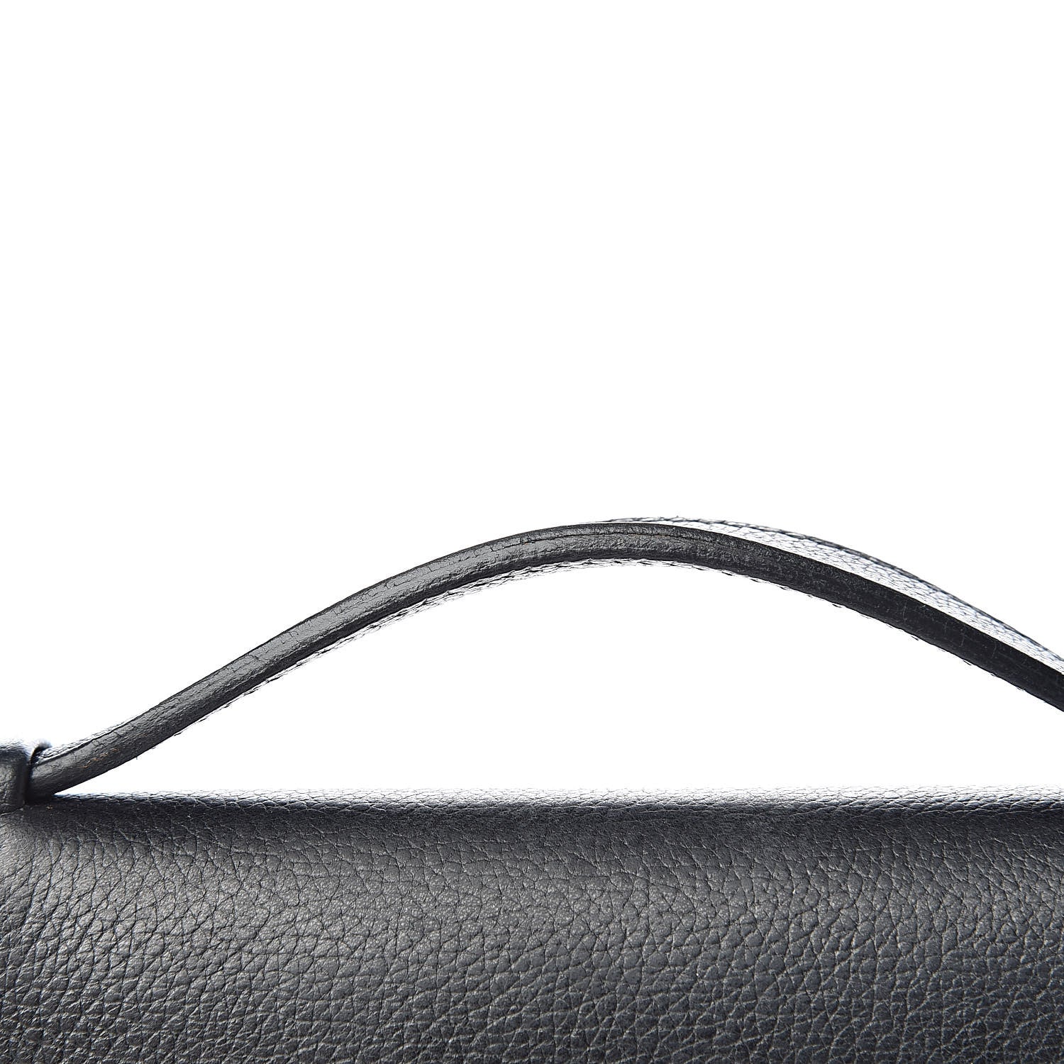 Hermes Evergrain Kelly Pochette Clutch Black 12 of 19