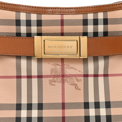 Burberry Haymarket Check Medium Willenmore Hobo Tan 10 of 10
