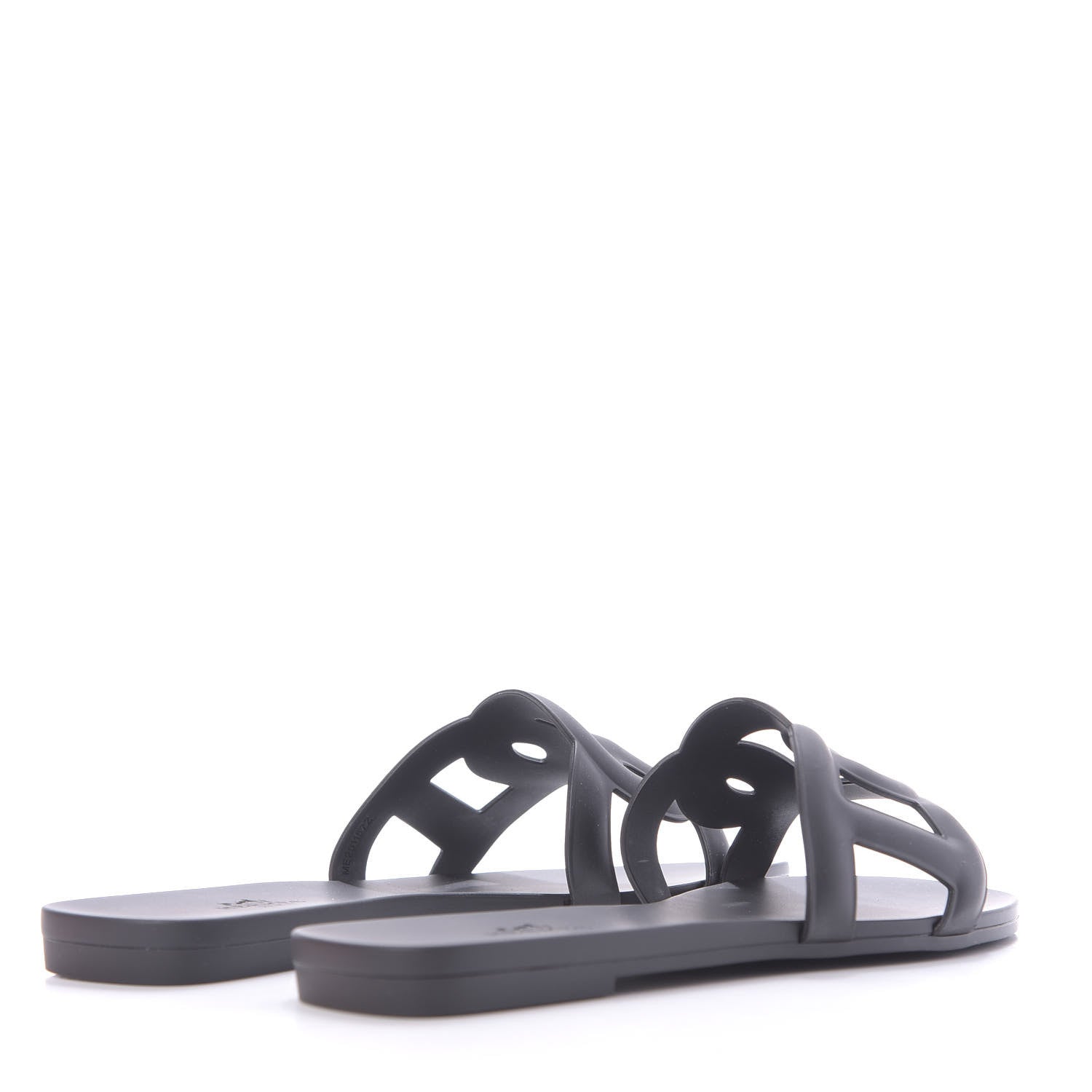 Hermes Rubber Aloha Sandals 36 Black 4 of 10