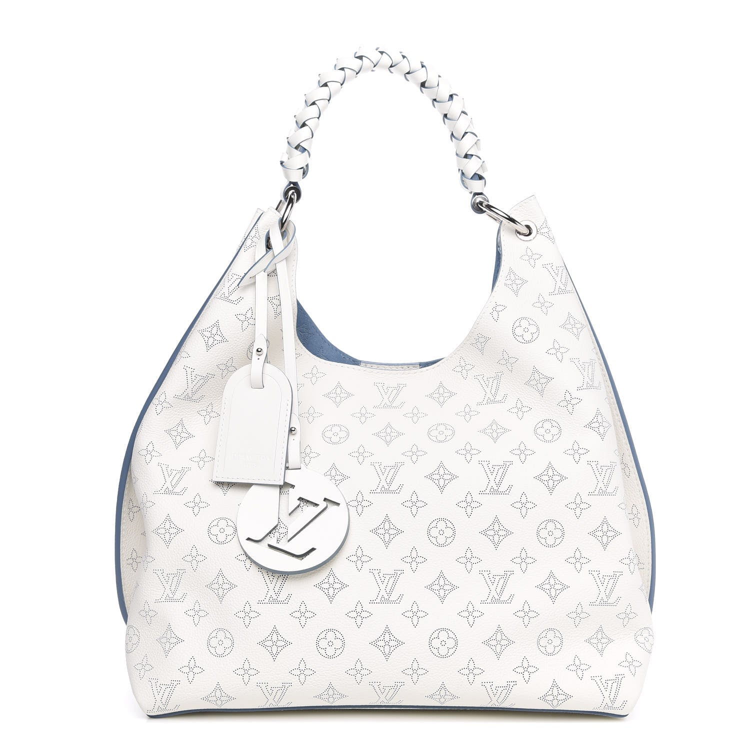 Louis Vuitton Mahina Carmel Hobo Snow 1 of 8