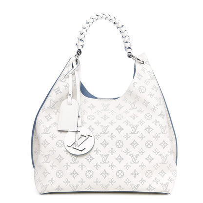 Louis Vuitton Mahina Carmel Hobo Snow 1 of 8