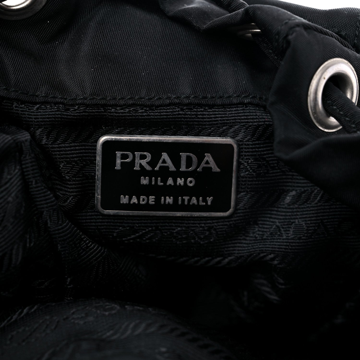 Prada Nylon Vela Mini Cinch Backpack Black 6 of 14