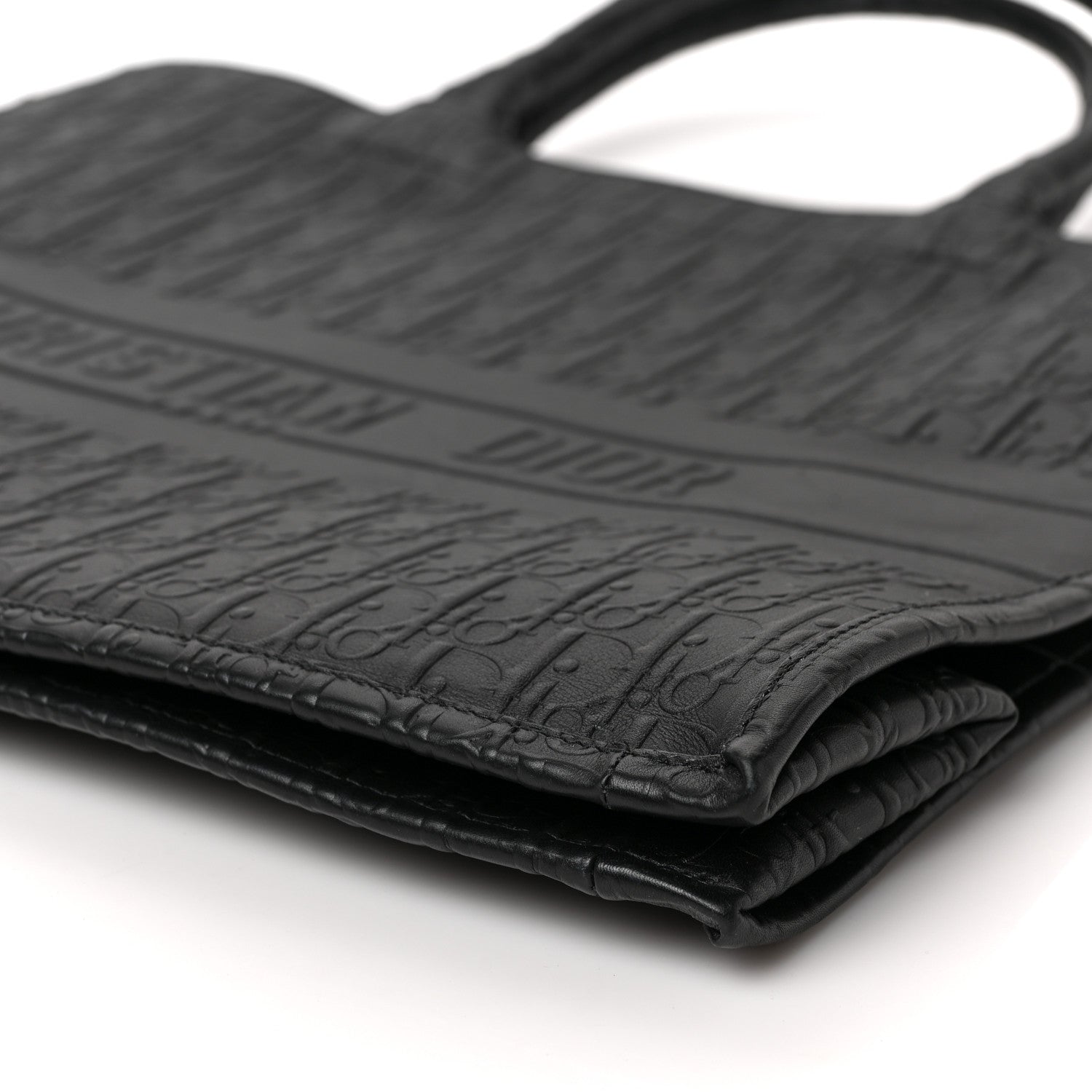 Christian Dior Oblique Calfskin Embossed Book Tote Black 9 of 9