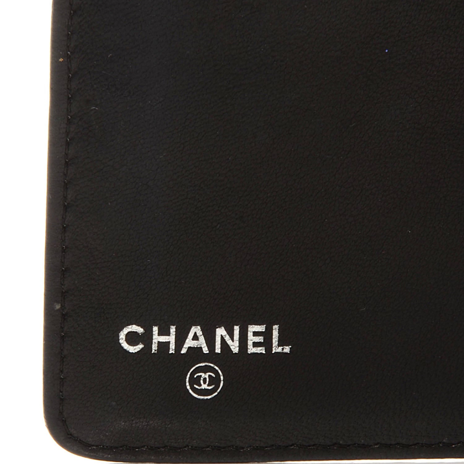 Chanel Lambskin Camellia Yen Wallet Black 7 of 9