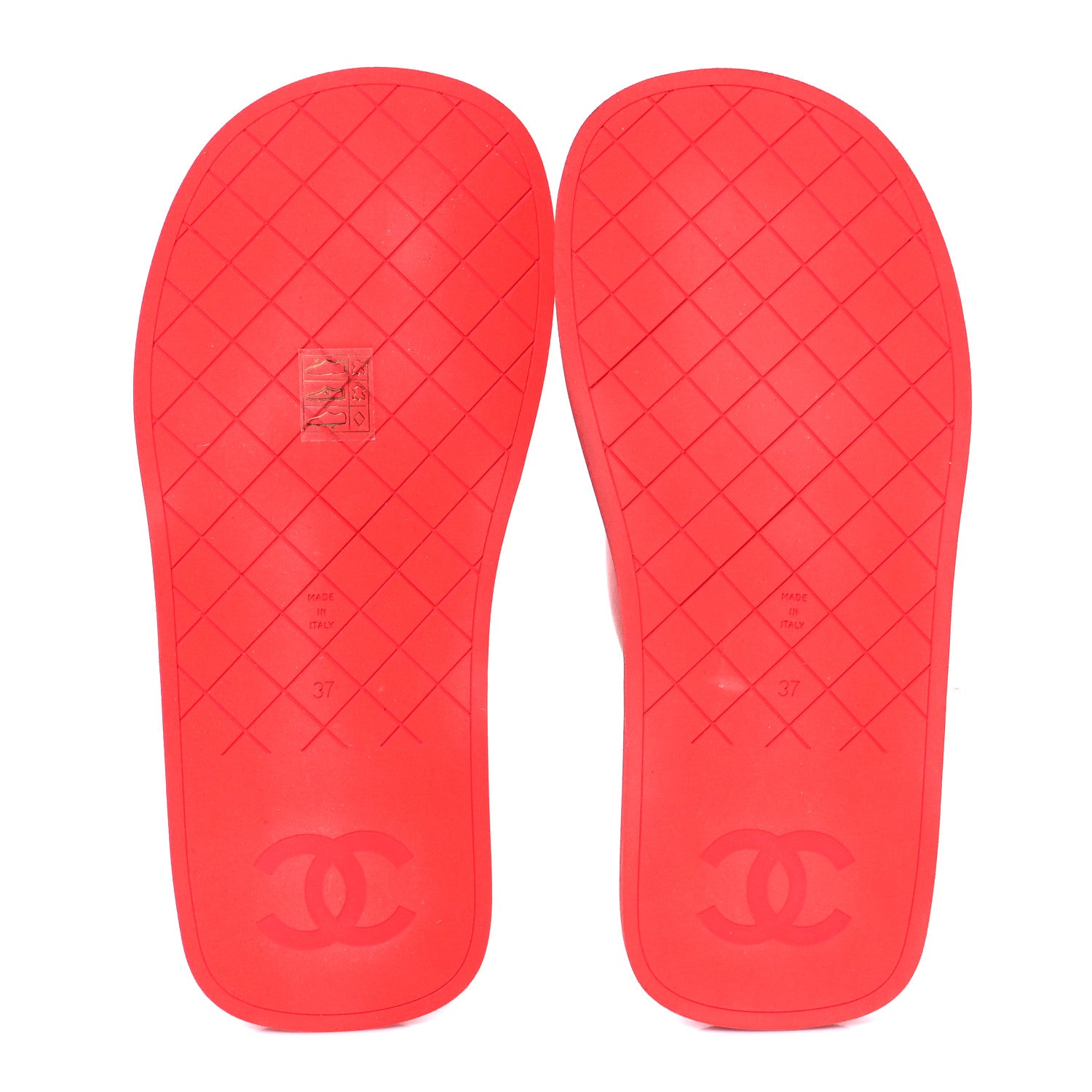 Chanel Lambskin Padded Pool Thong Sandals 37 Light Red Pink 6 of 10